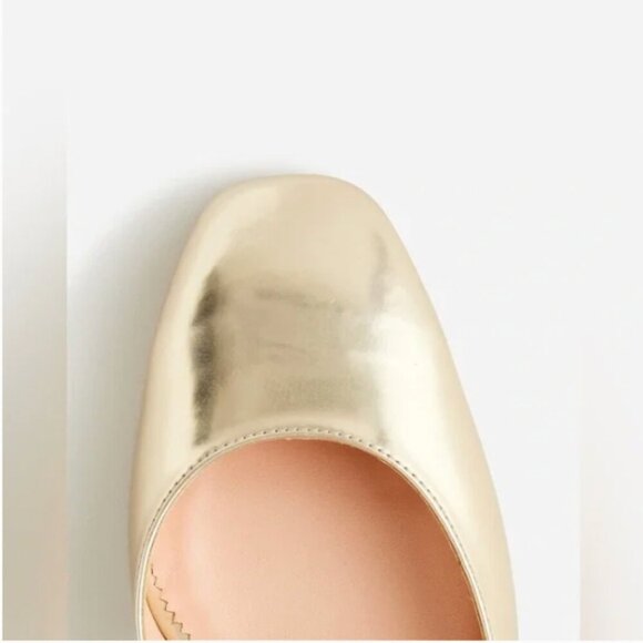 J.Crew Women’s Maisie Metallic Gold ankle-strap heels - Size 12 - Picture 3 of 11